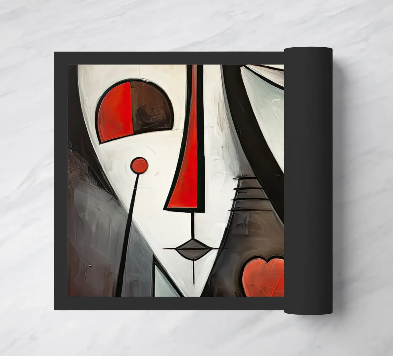 Abstract faces doormat by Imagine