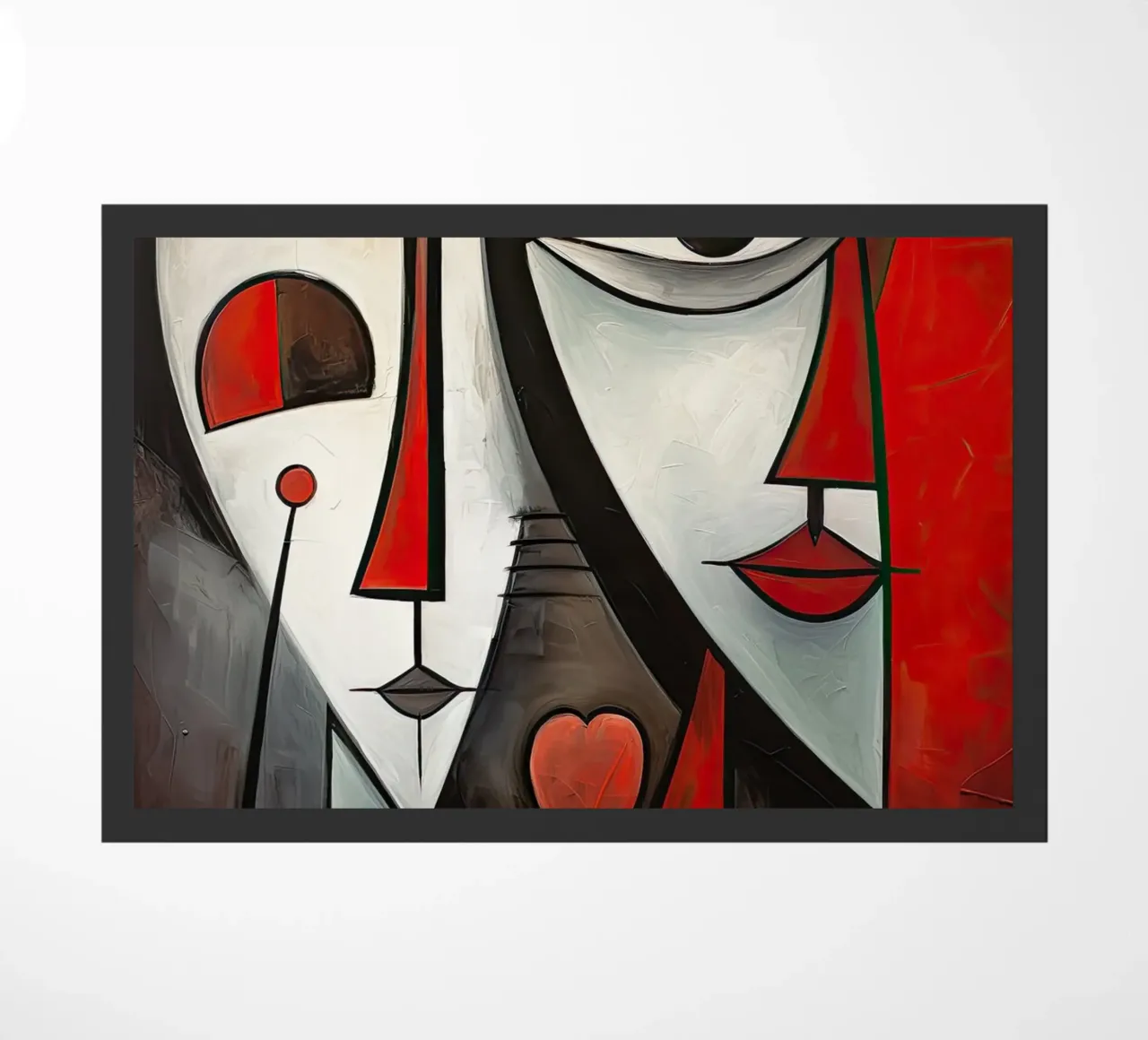 Abstract faces doormat by Imagine