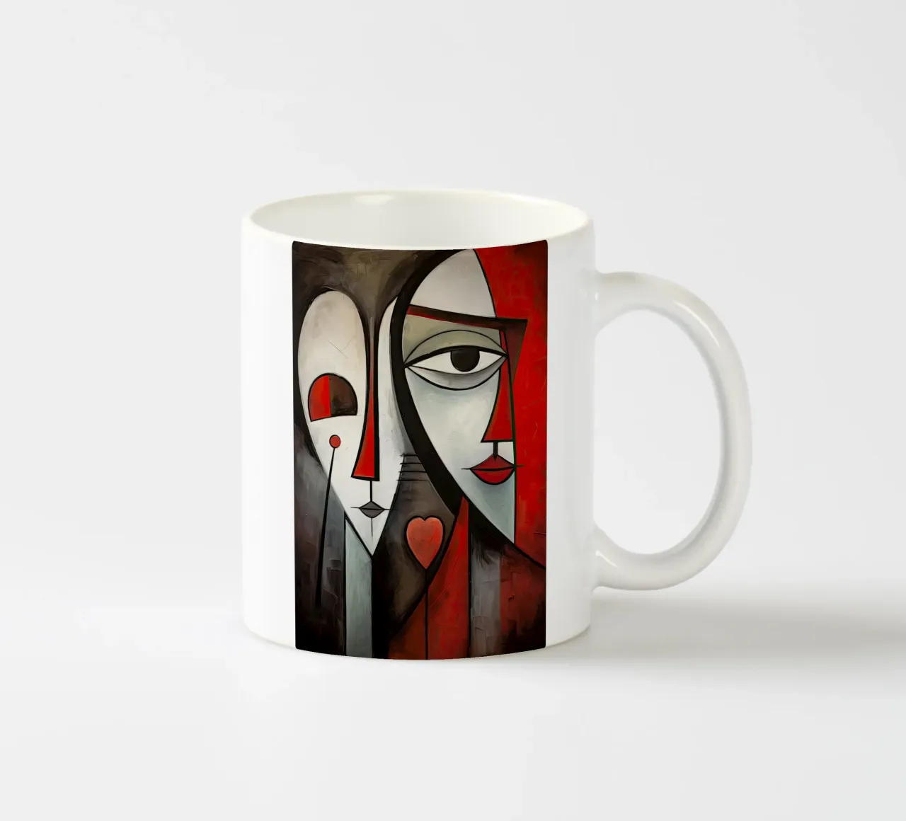 Volti astratti tazza in ceramica da Imagine
