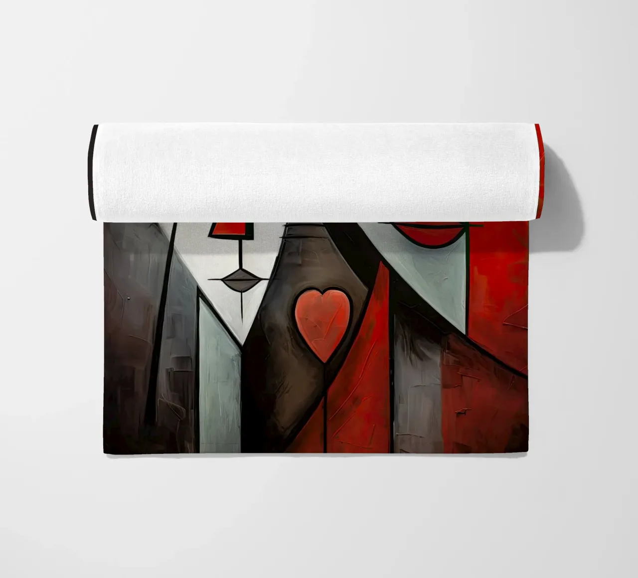 Abstract faces beach towel by Imagine