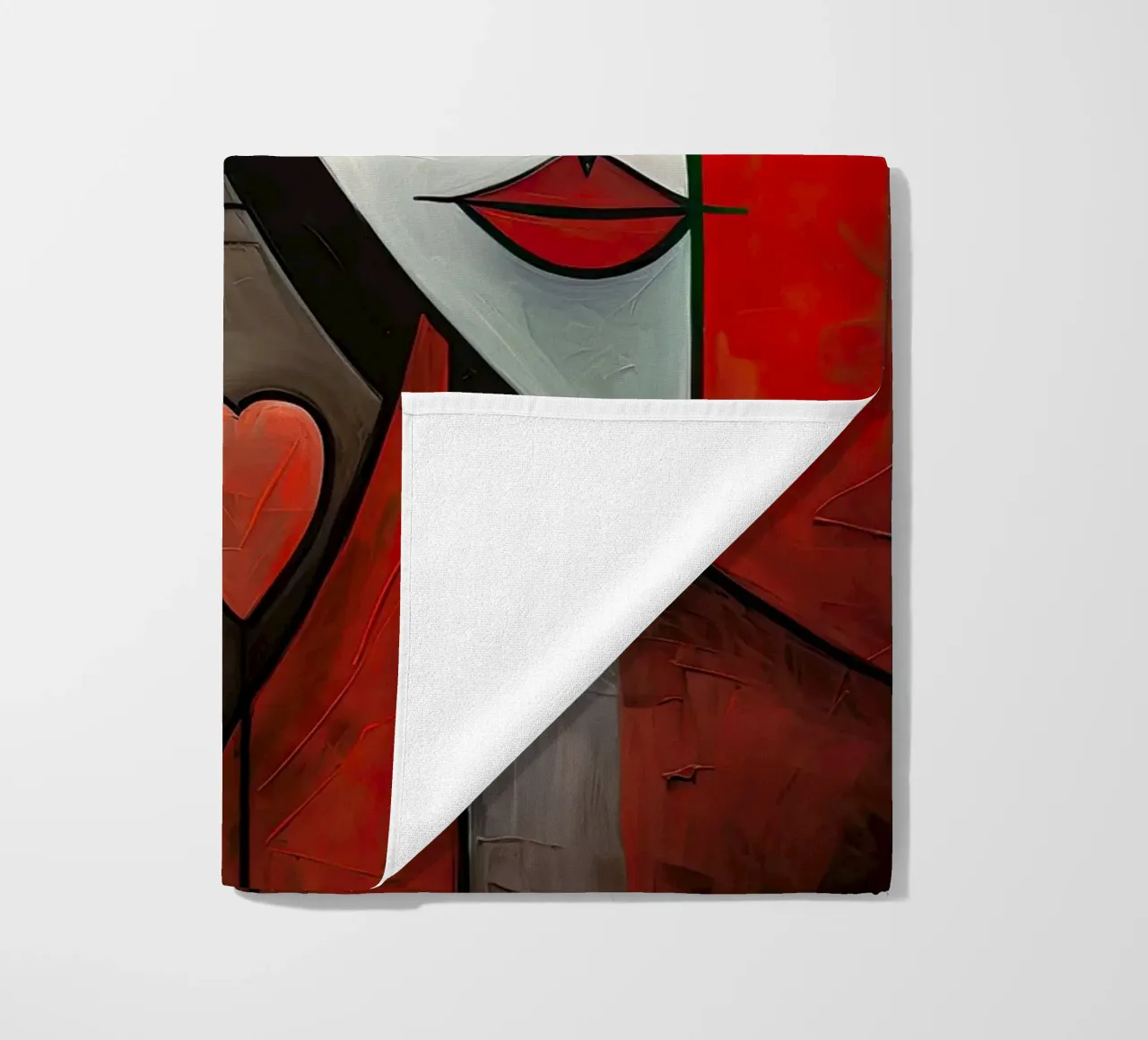 Abstract faces beach towel by Imagine