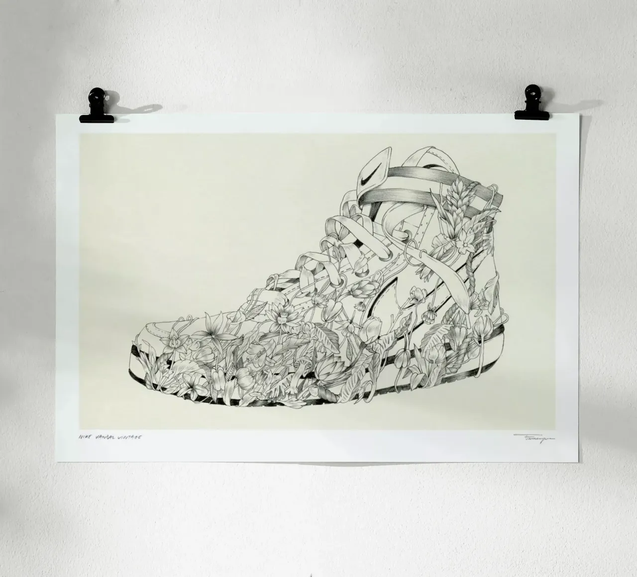 Nike Vandal Vintage poster con telaio in legno da Faunesque