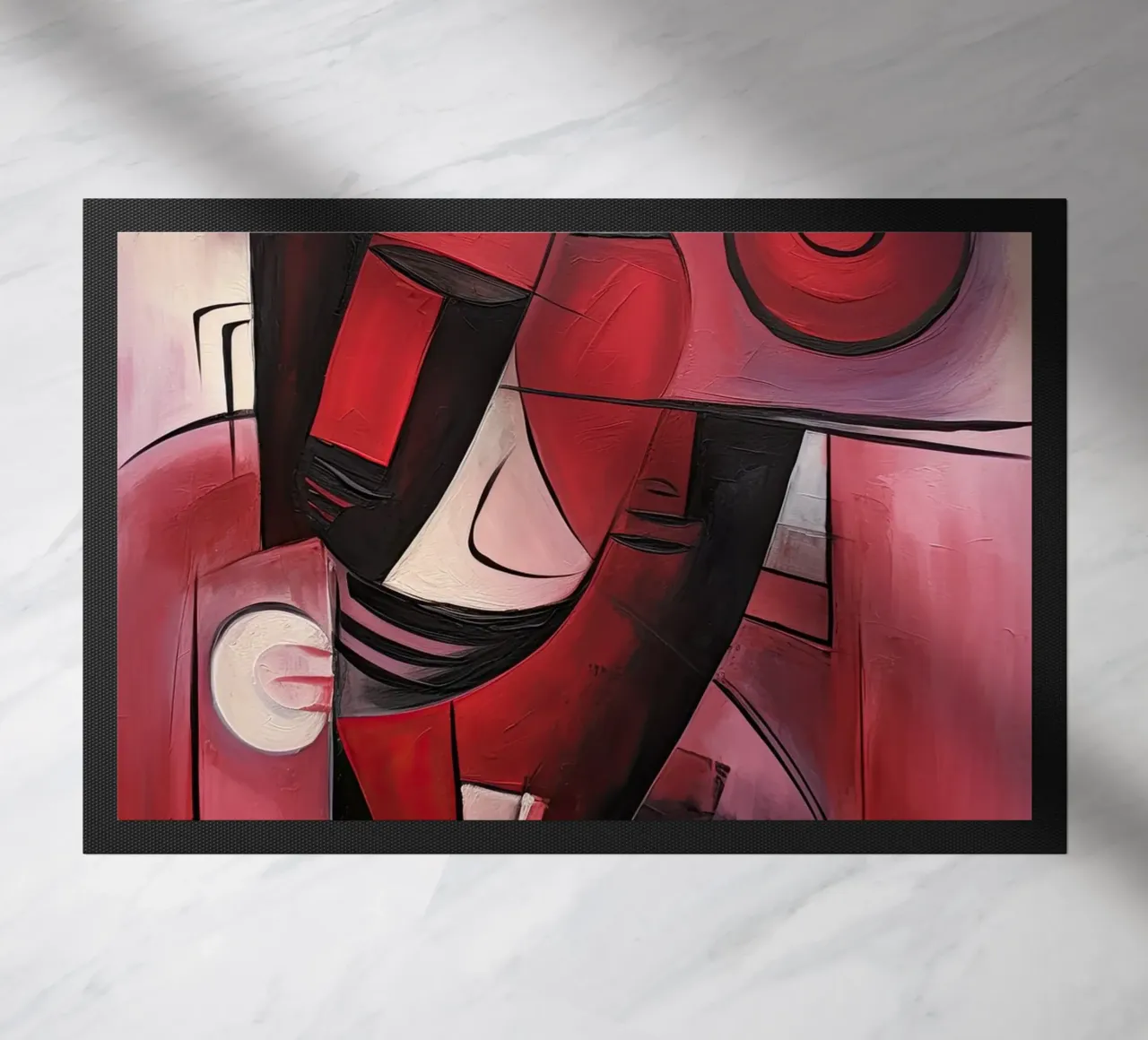 Rosso astratto 6 zerbino da Imagine