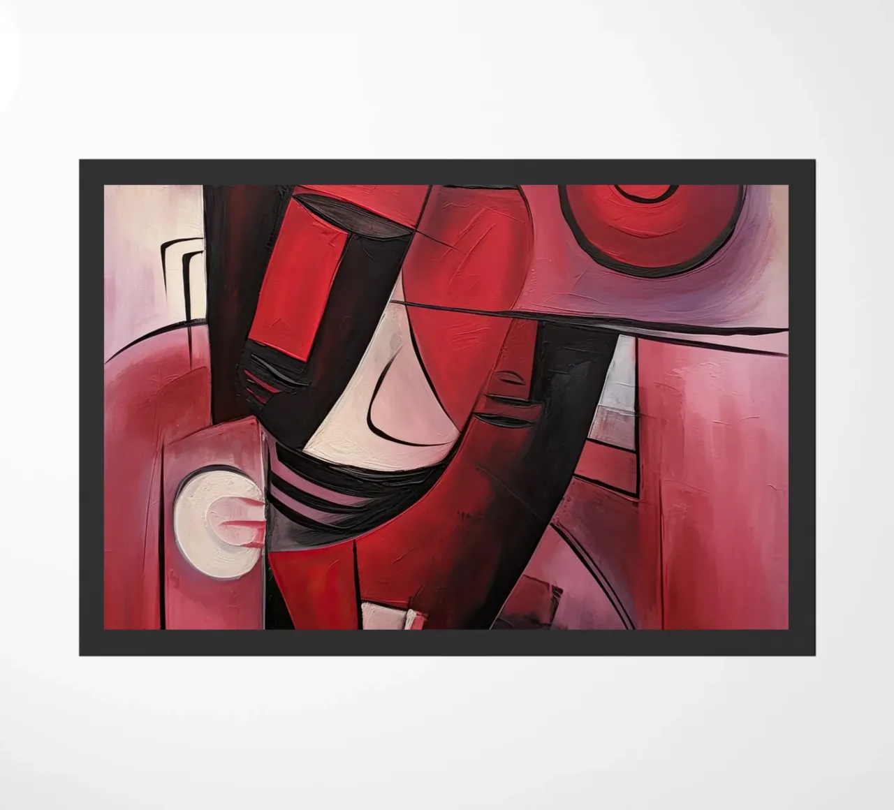 Rosso astratto 6 zerbino da Imagine
