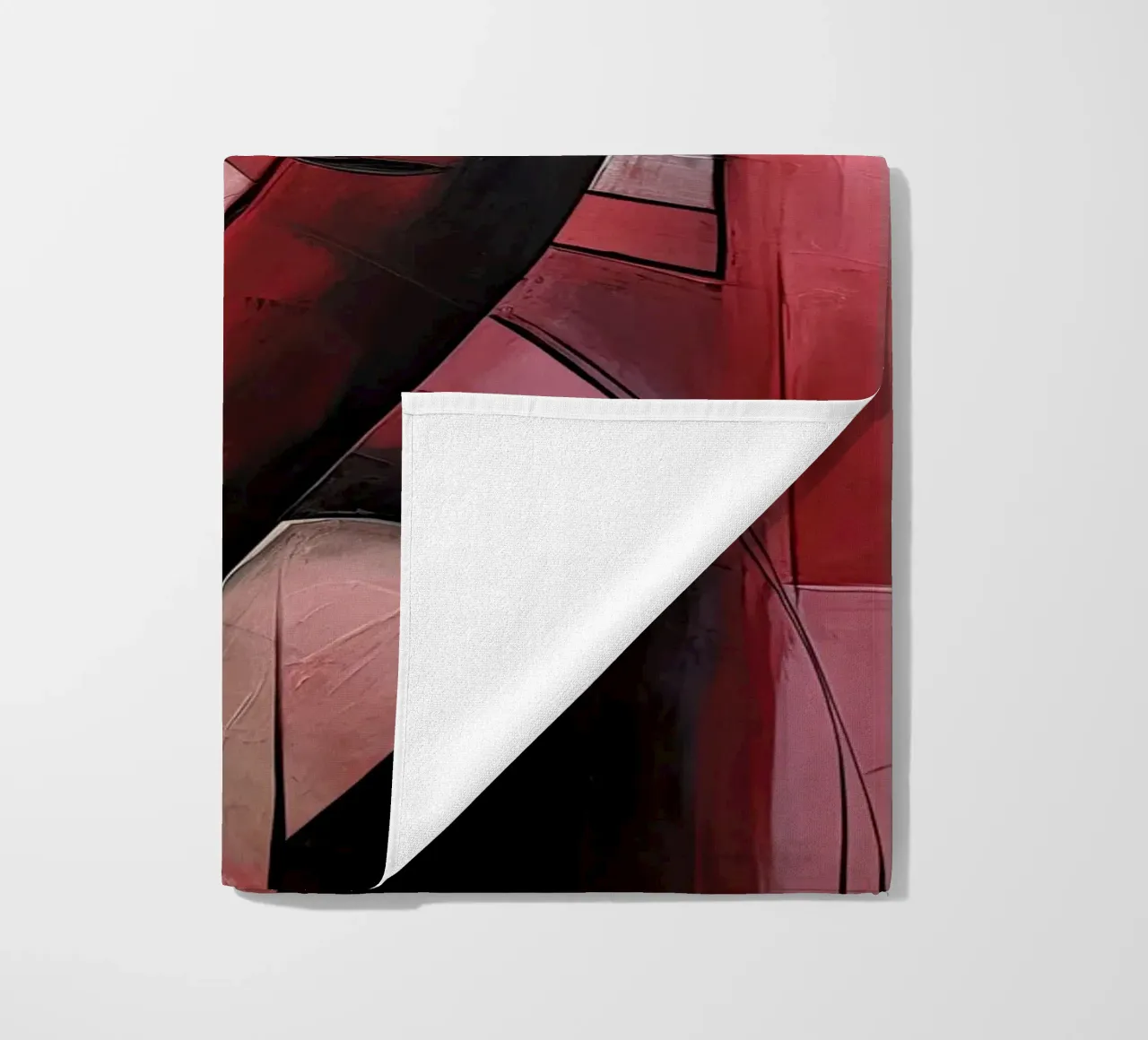 Abstract red 6 beach towel by Imagine
