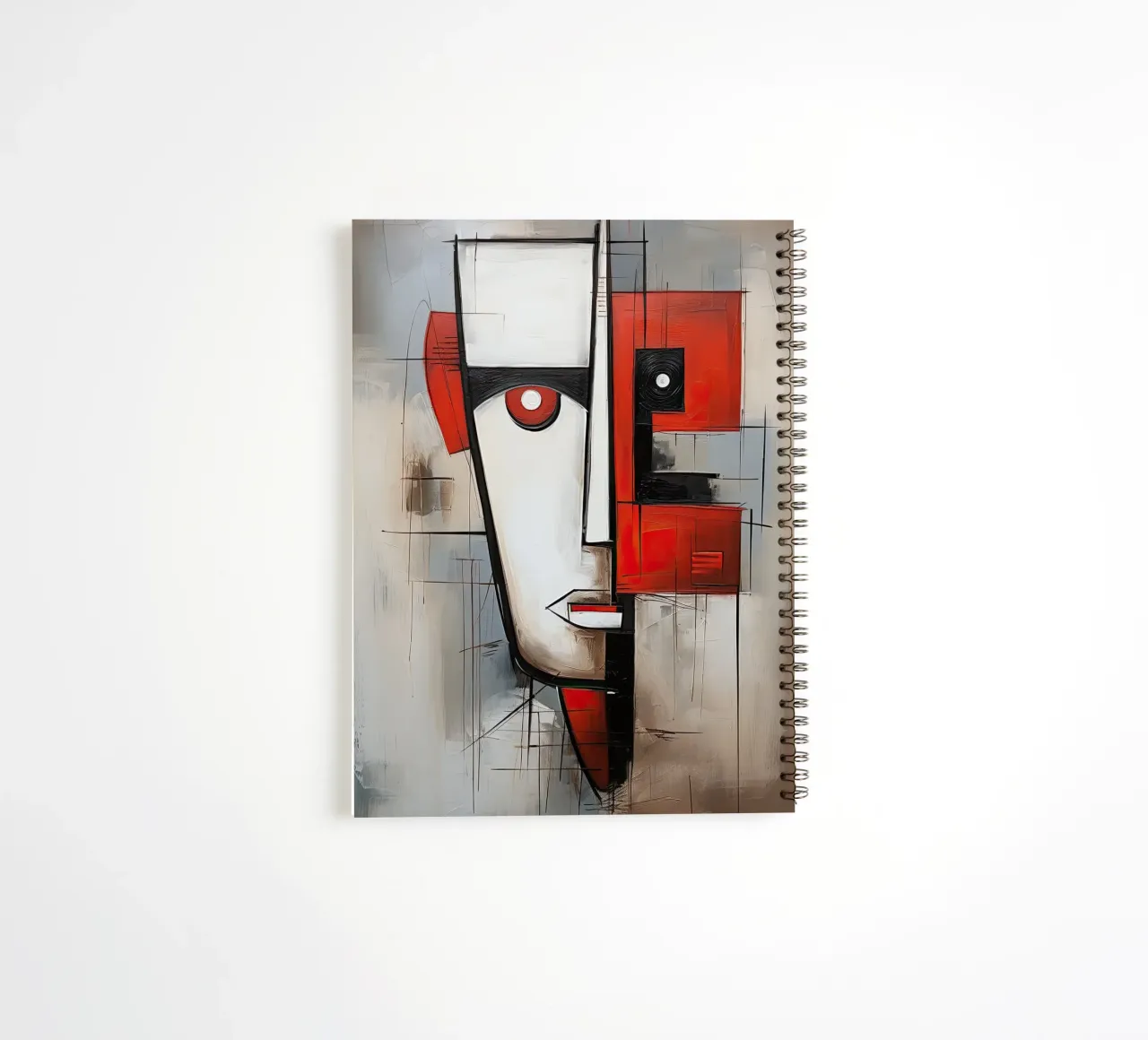 Abstract face spiral notebook by Imagine