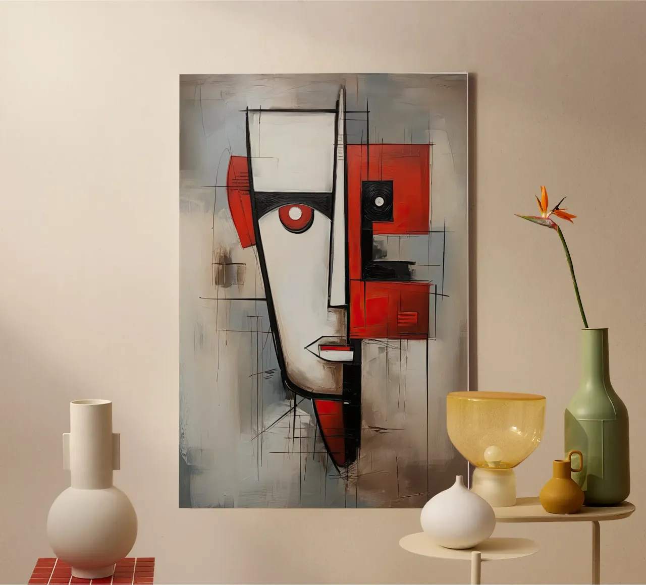 Abstract face canvas by Imagine