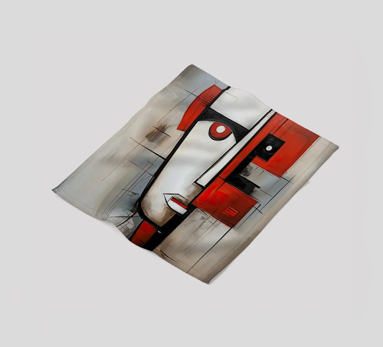 Abstract face fleece blanket by Imagine