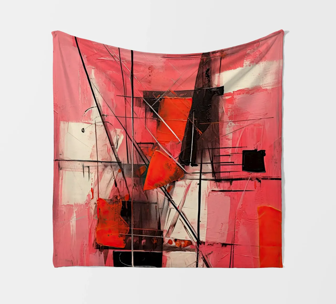 Astratto rood 8 coperta in pile da Imagine
