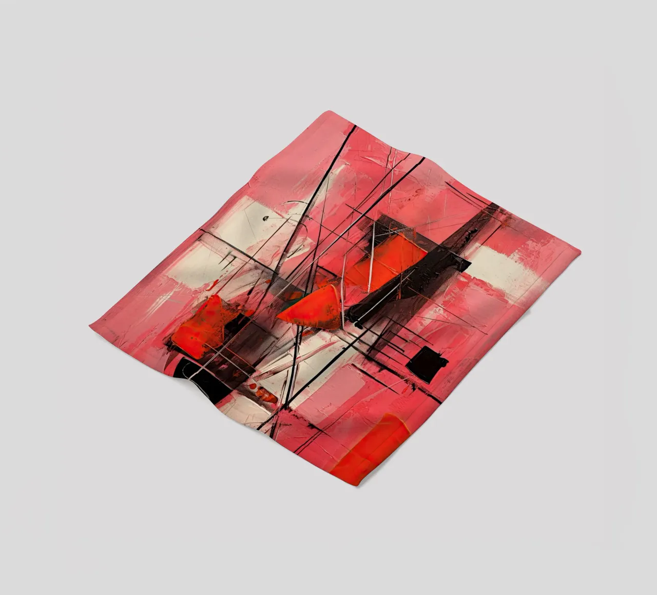 Astratto rood 8 coperta in pile da Imagine