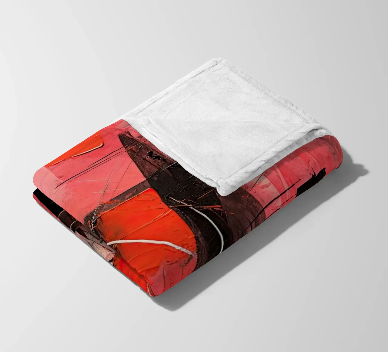 Astratto rood 8 coperta in pile da Imagine