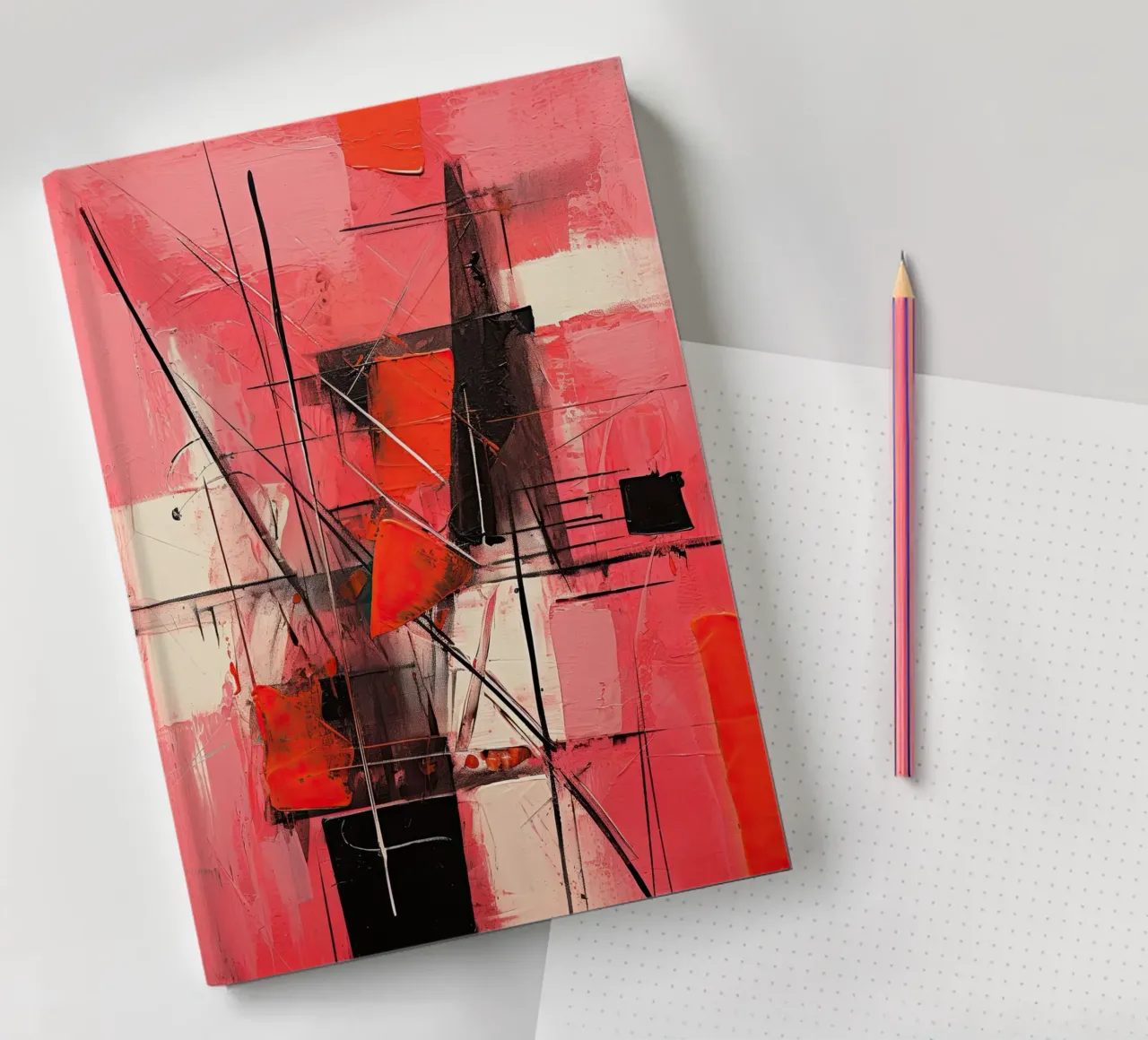 Abstract rood 8 notebook by Imagine