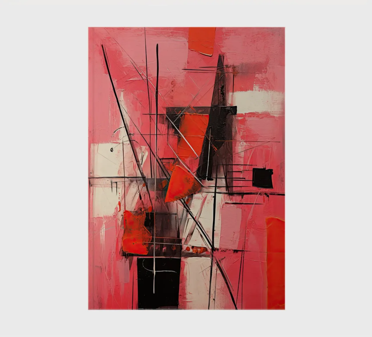 Abstract rood 8 notebook by Imagine