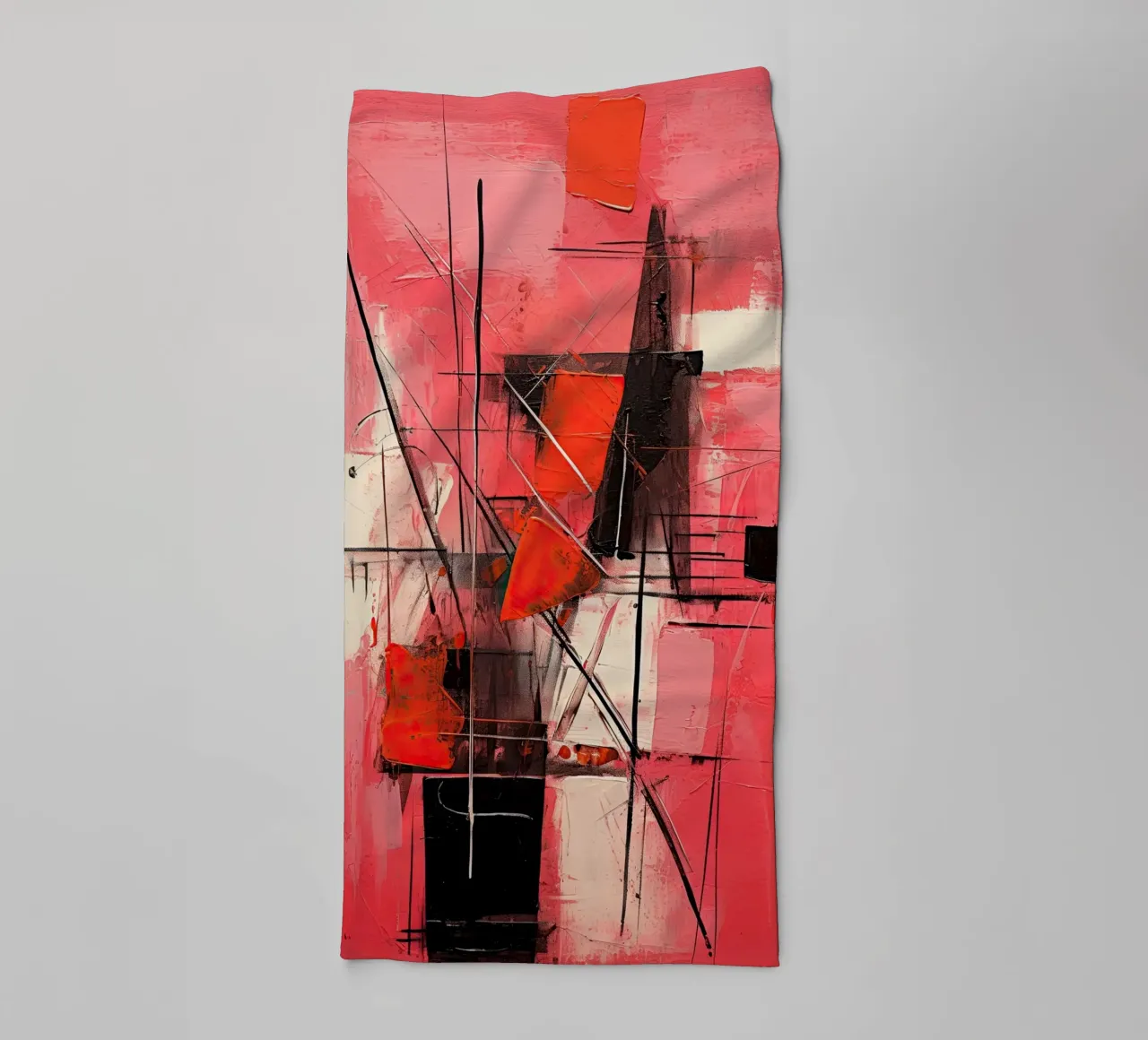 Abstract rood 8 towel by Imagine