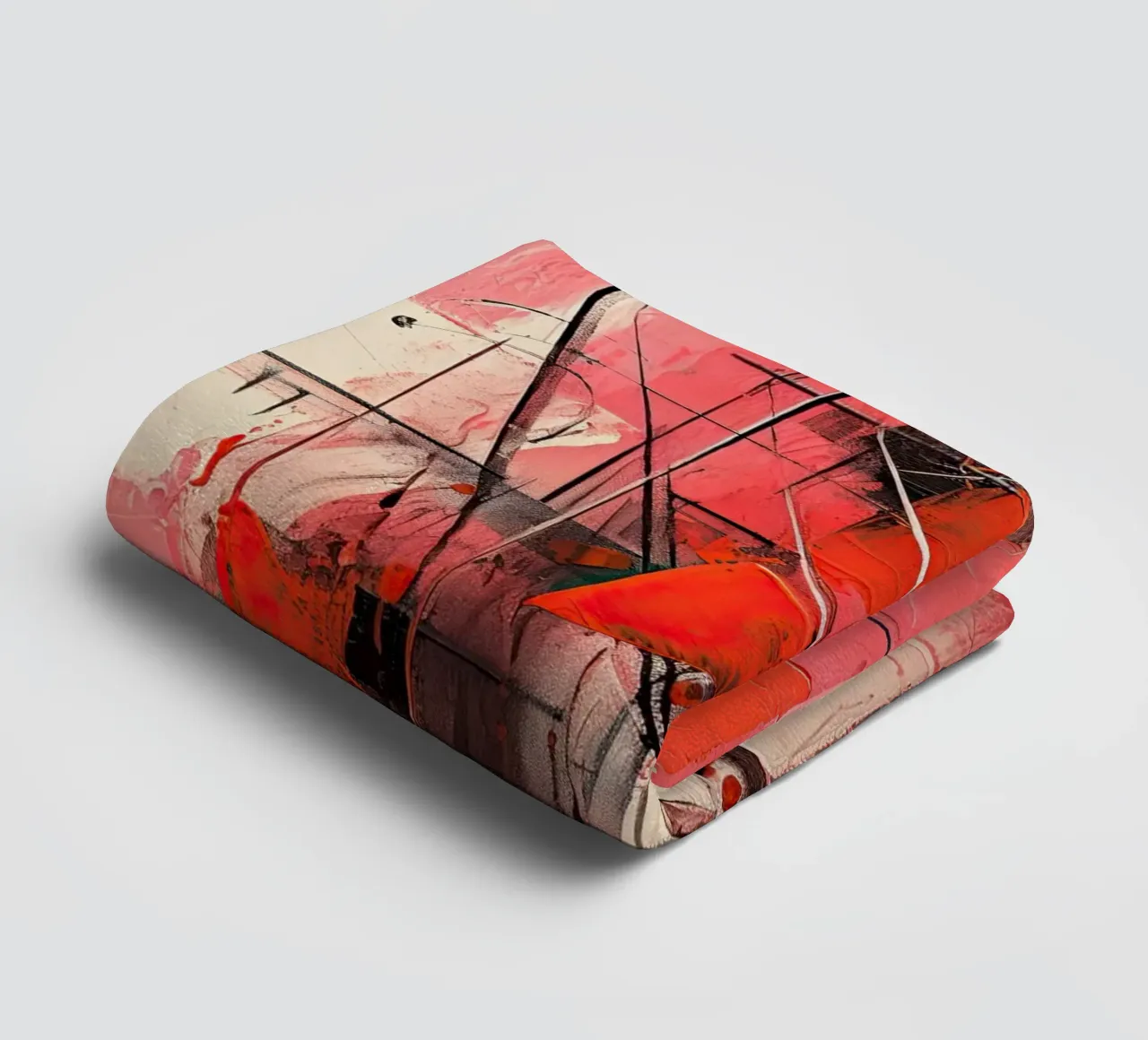 Abstract rood 8 towel by Imagine