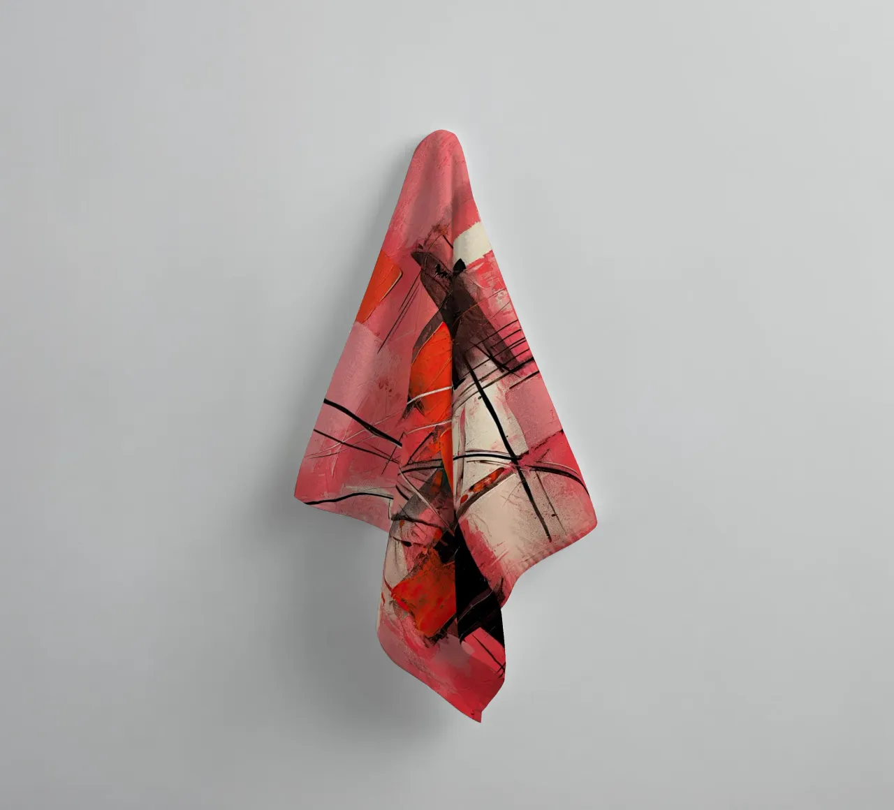 Abstract rood 8 towel by Imagine