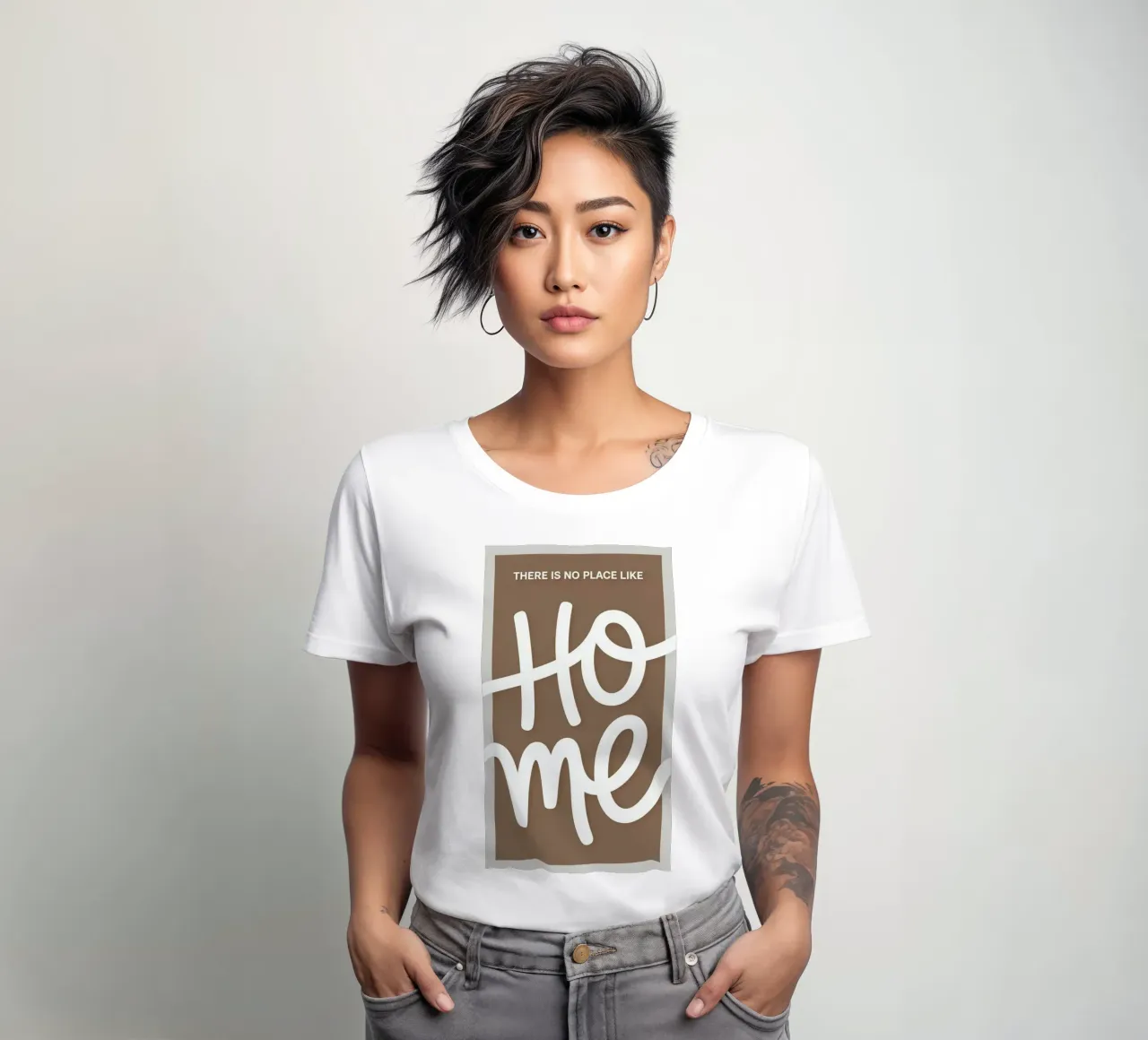 NO PLACE LIKE HOME women's fitted t-shirt by 20 Farben