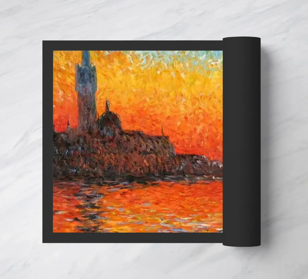 vue mercusuar coucher de soleil soir claude monet paillasson de belong shop