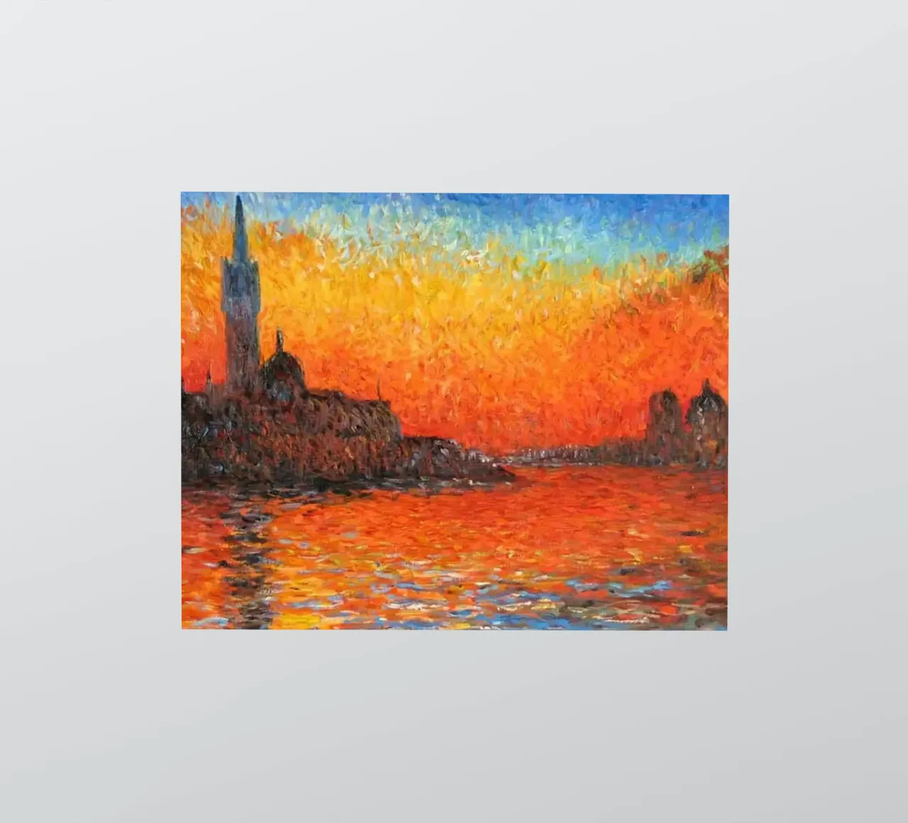 vue mercusuar coucher de soleil soir claude monet autocollant de belong shop