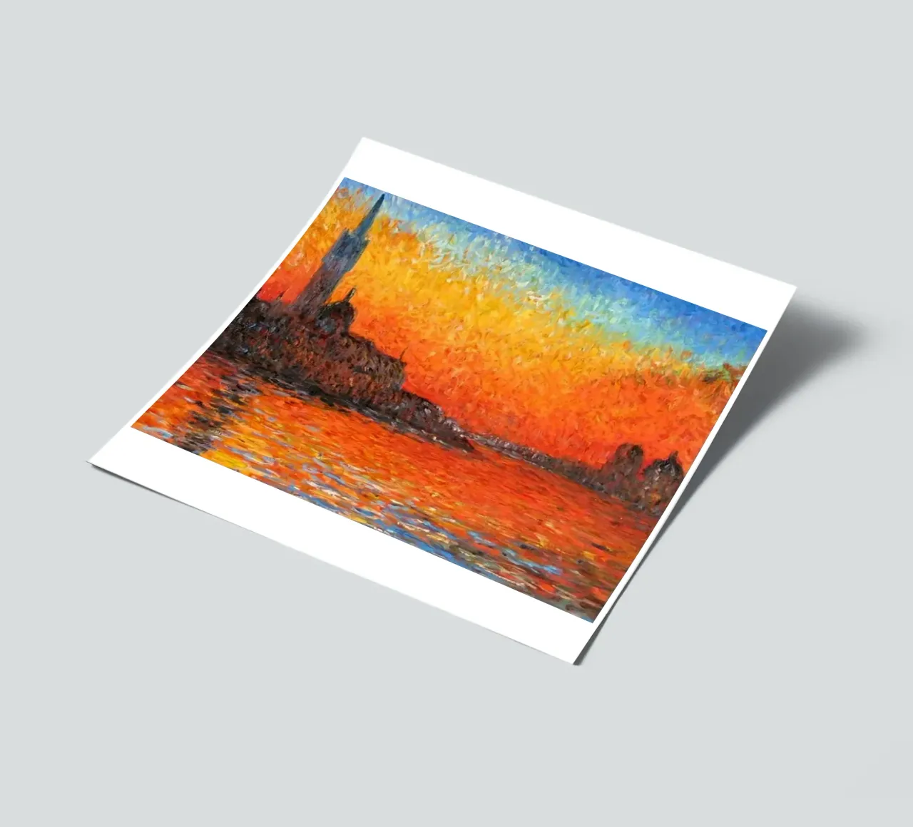 vue mercusuar coucher de soleil soir claude monet planche autocollant de belong shop