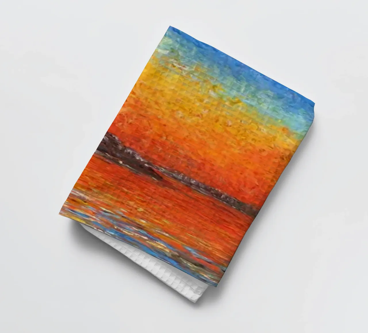 ansicht mercusuar sonnenuntergang abend claude monet Geschirrtuch von belong shop