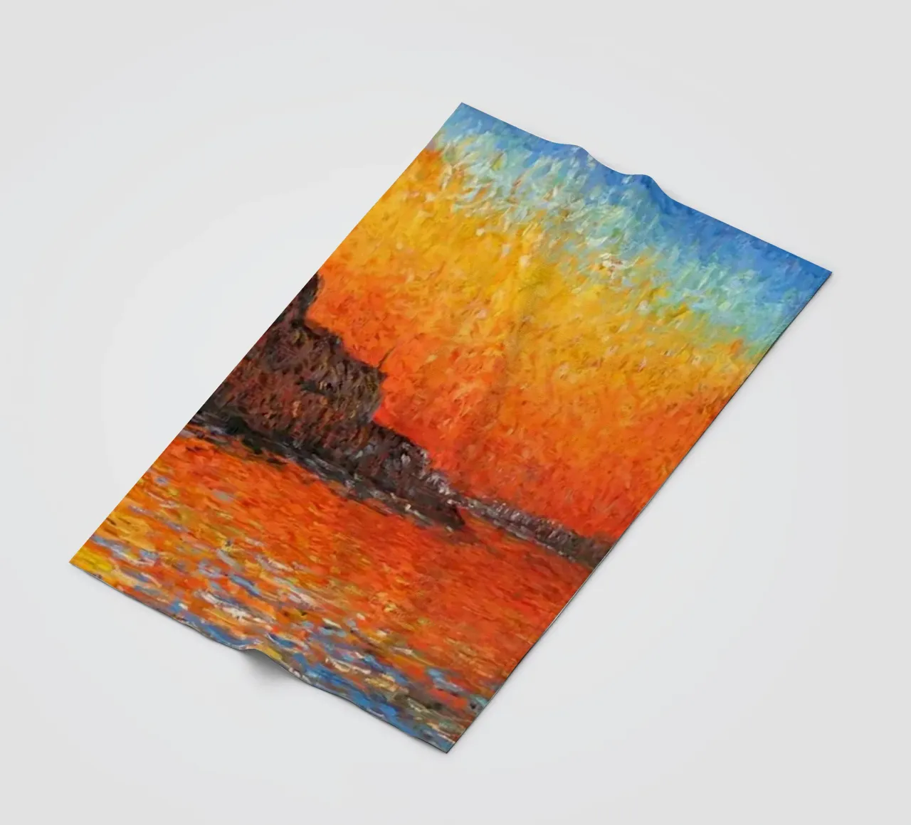 vue mercusuar coucher de soleil soir claude monet plaid polaire de belong shop