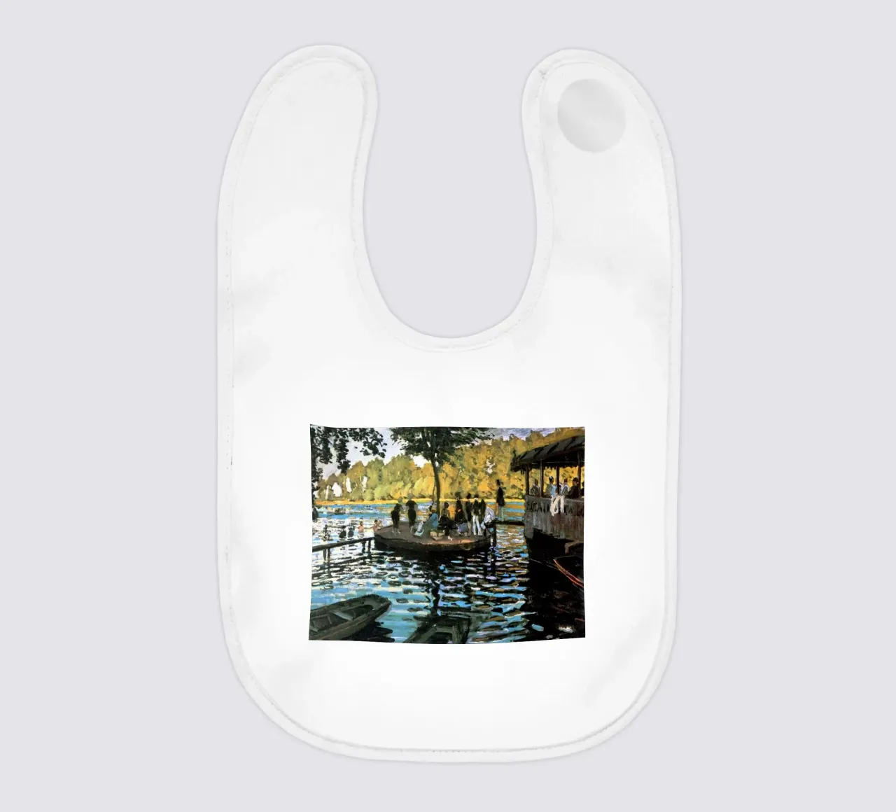 incontro sociale riflessione in riva al lago claude monet bavaglino da belong shop