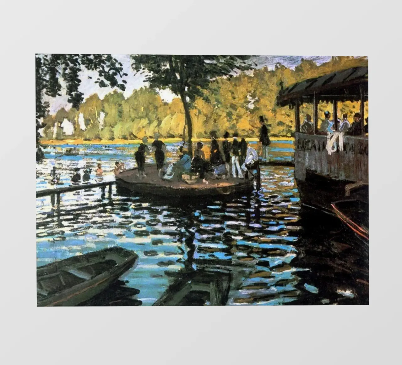 incontro sociale riflessione in riva al lago claude monet pellicola backlit da belong shop