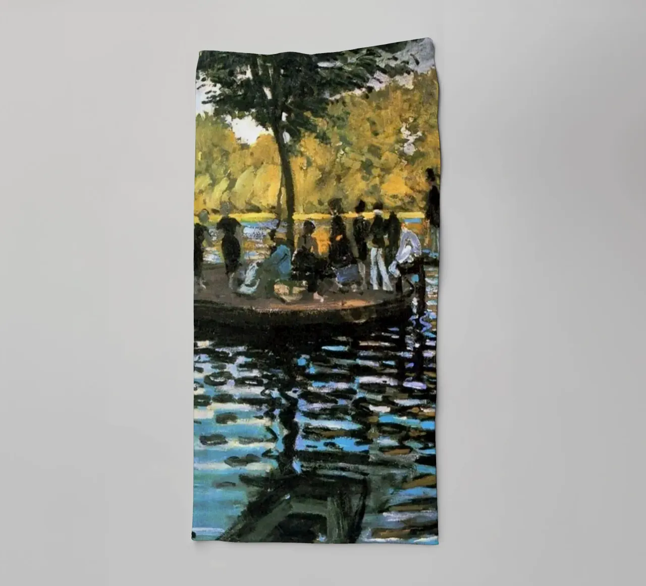 incontro sociale riflessione in riva al lago claude monet asciugamano da bagno da belong shop
