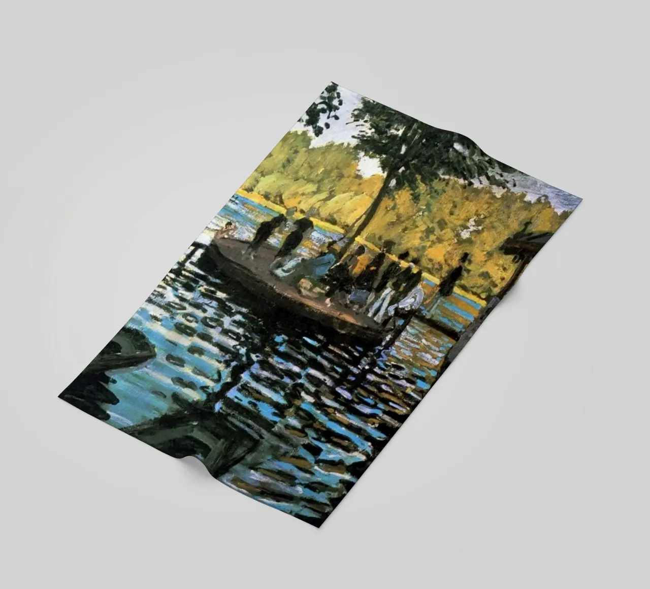 incontro sociale riflessione in riva al lago claude monet telo mare da belong shop