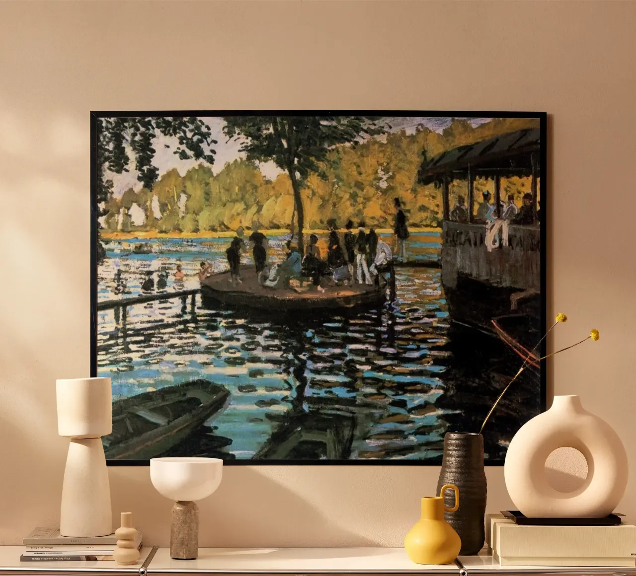 incontro sociale riflessione in riva al lago claude monet carta hahnemühle da belong shop