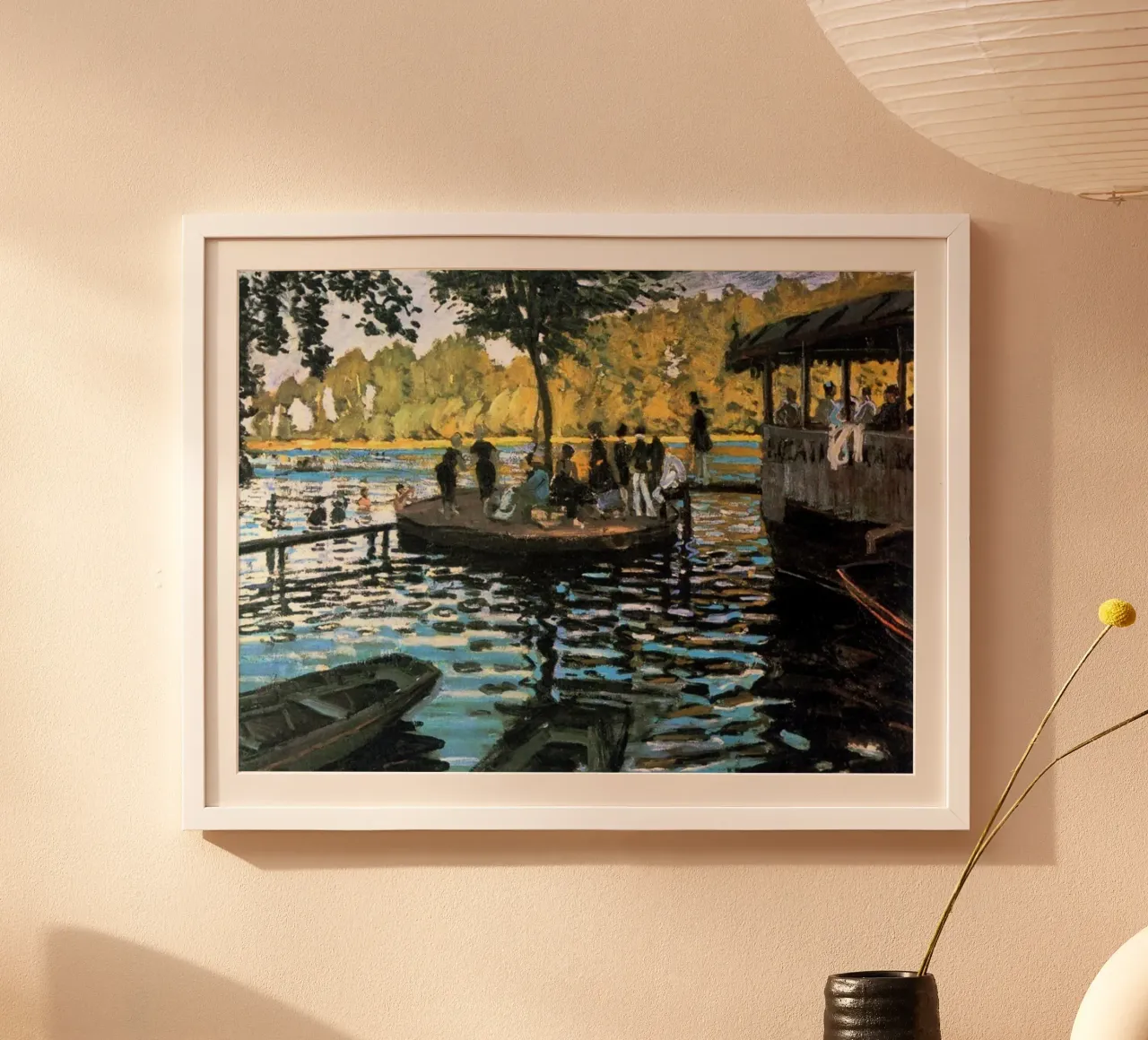 incontro sociale riflessione in riva al lago claude monet carta hahnemühle da belong shop