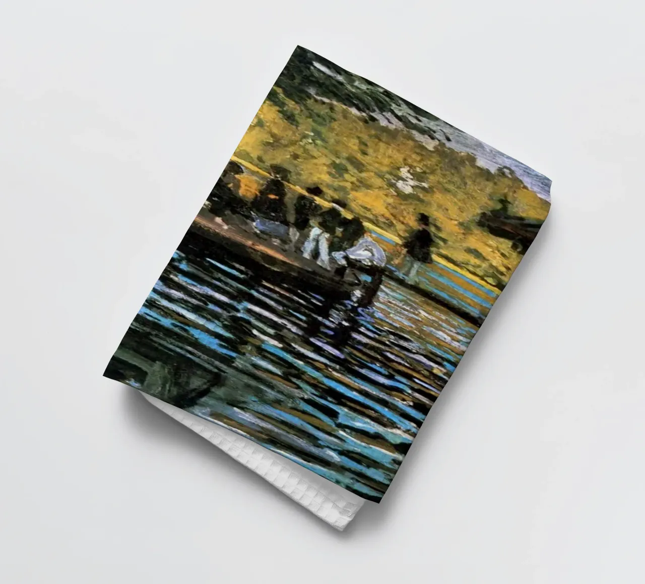 incontro sociale riflessione in riva al lago claude monet canovaccio da cucina da belong shop