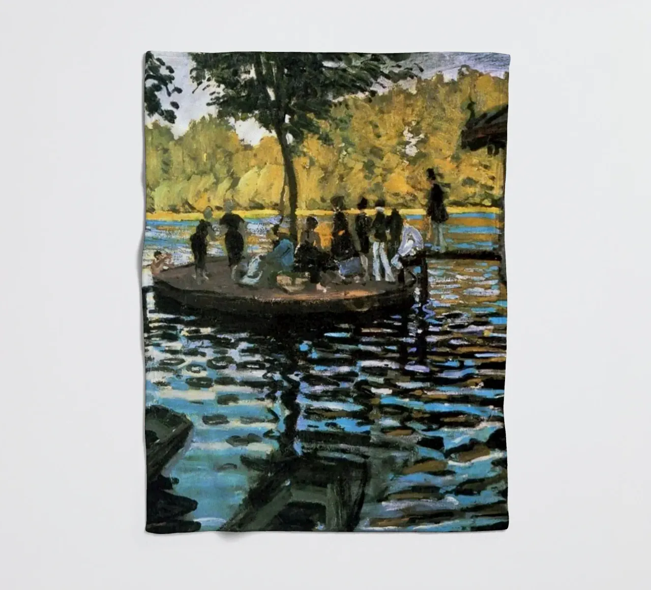 incontro sociale riflessione in riva al lago claude monet coperta in pile da belong shop