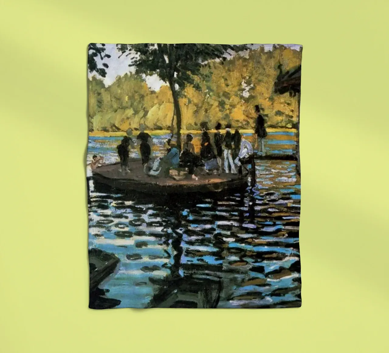 incontro sociale riflessione in riva al lago claude monet coperta in pile da belong shop