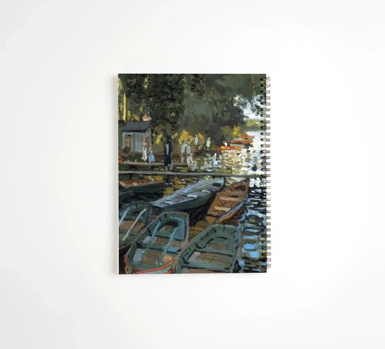bootstopp am ufer des claude monet flusses Ringbuch von belong shop
