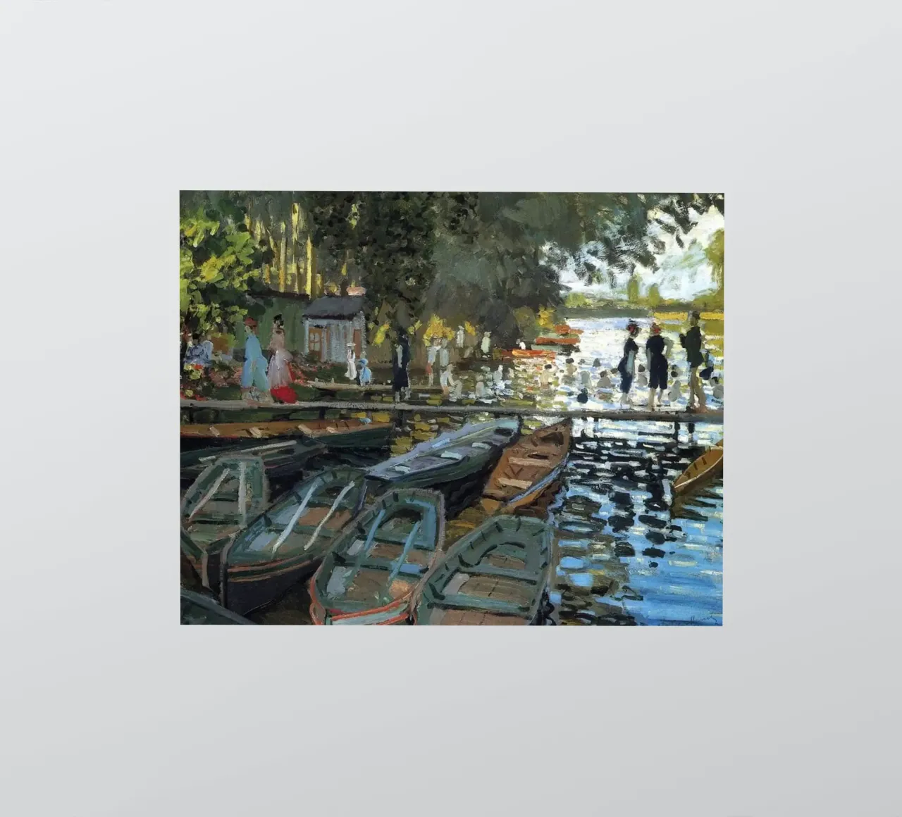scalo in barca sulle rive del fiume claude monet adesivo da belong shop
