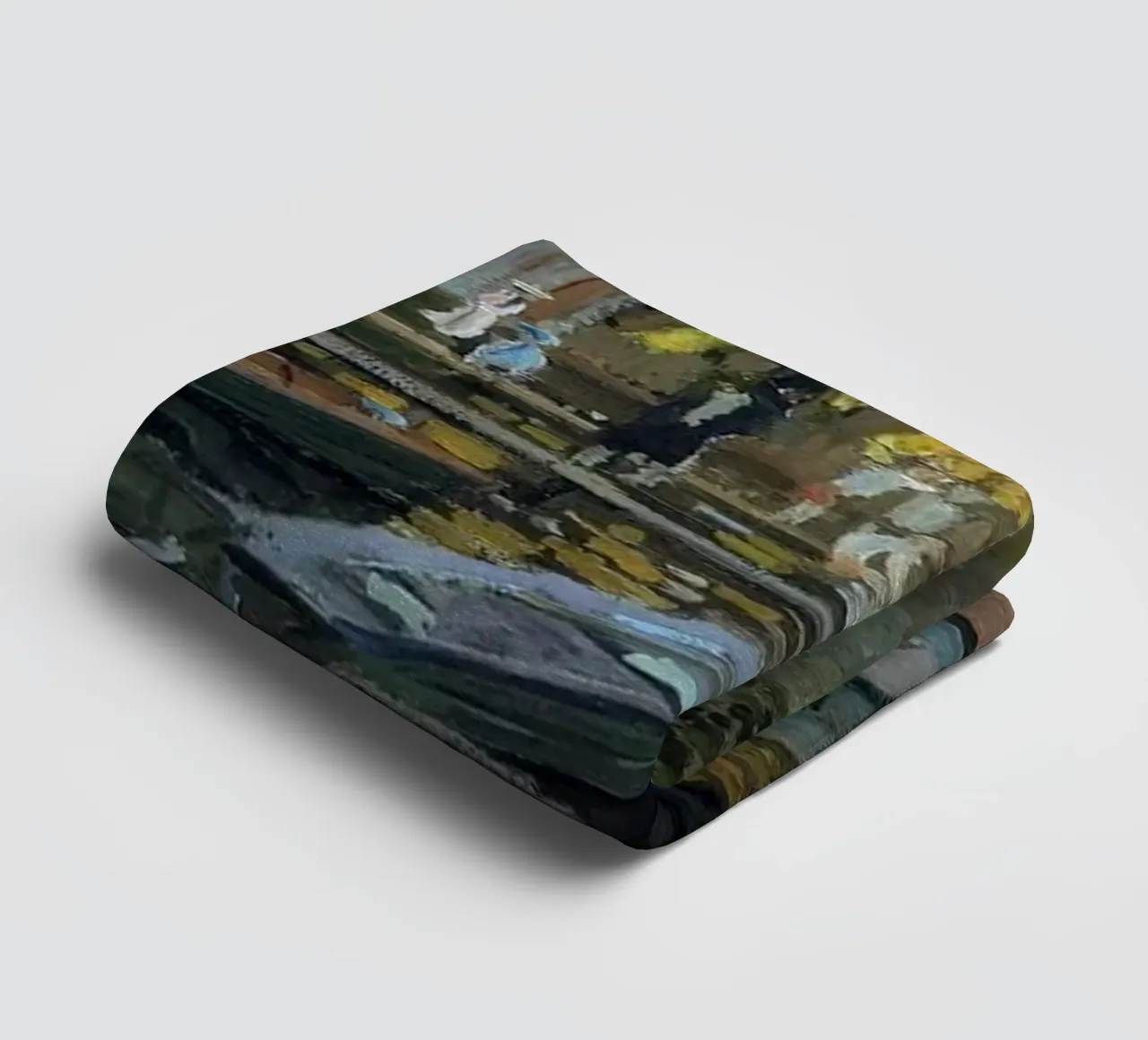 scalo in barca sulle rive del fiume claude monet asciugamano da bagno da belong shop