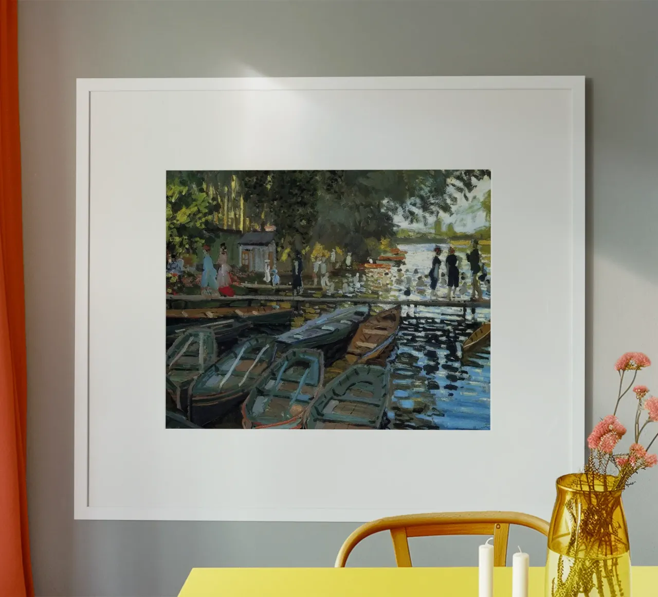 bootstopp am ufer des claude monet flusses Hahnemühle von belong shop