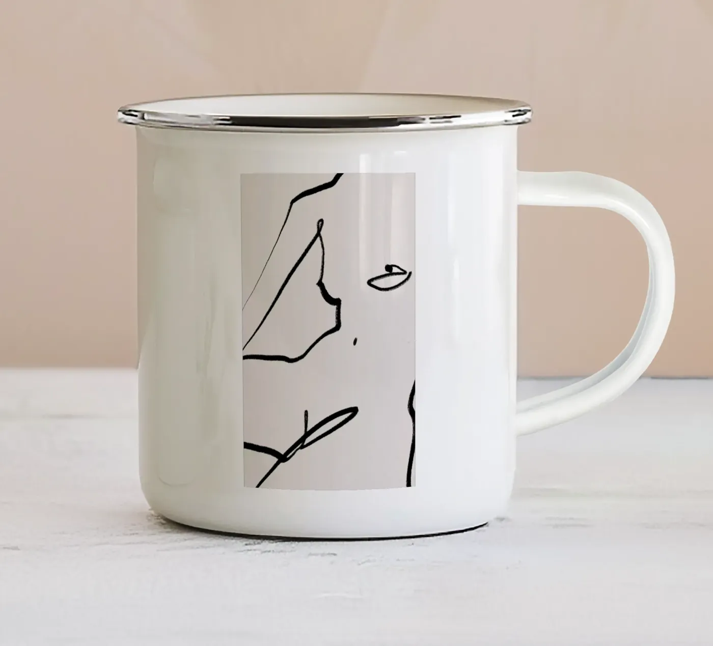 Softly emaille mok van Kit Agar