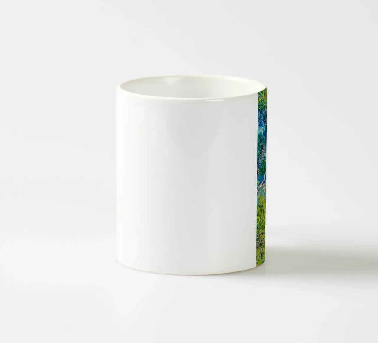 Veduta di edifici di un villaggio in riva al mare di Claude Monet tazza in ceramica da belong shop