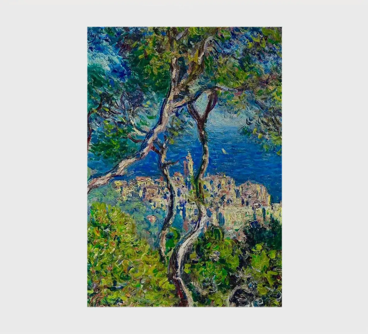 View of village buildings on the seashore by Claude Monet notebook by belong shop