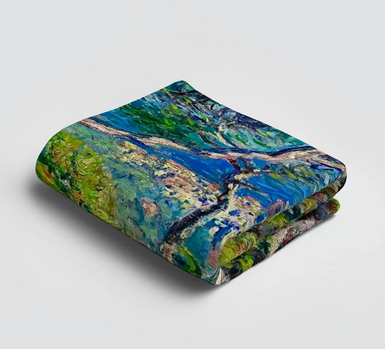 Vue des bâtiments d'un village au bord de la mer par Claude Monet serviette de bain de belong shop