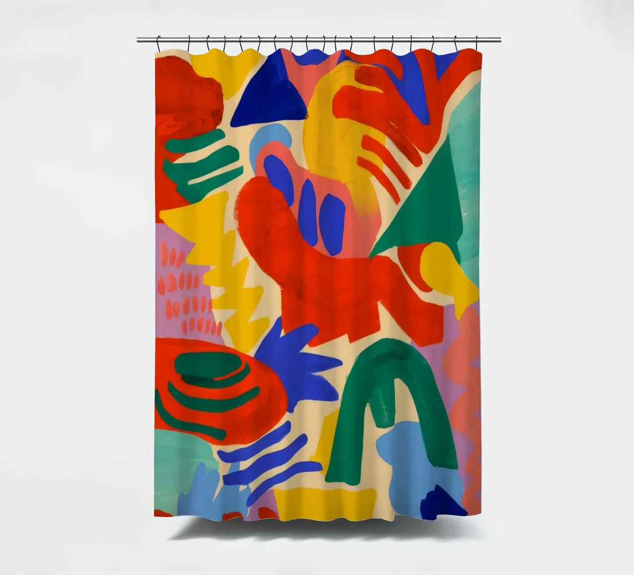 Abstract Bloom Burst shower curtain by Zep Layers
