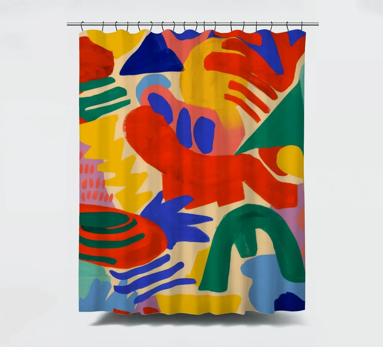 Abstract Bloom Burst shower curtain by Zep Layers