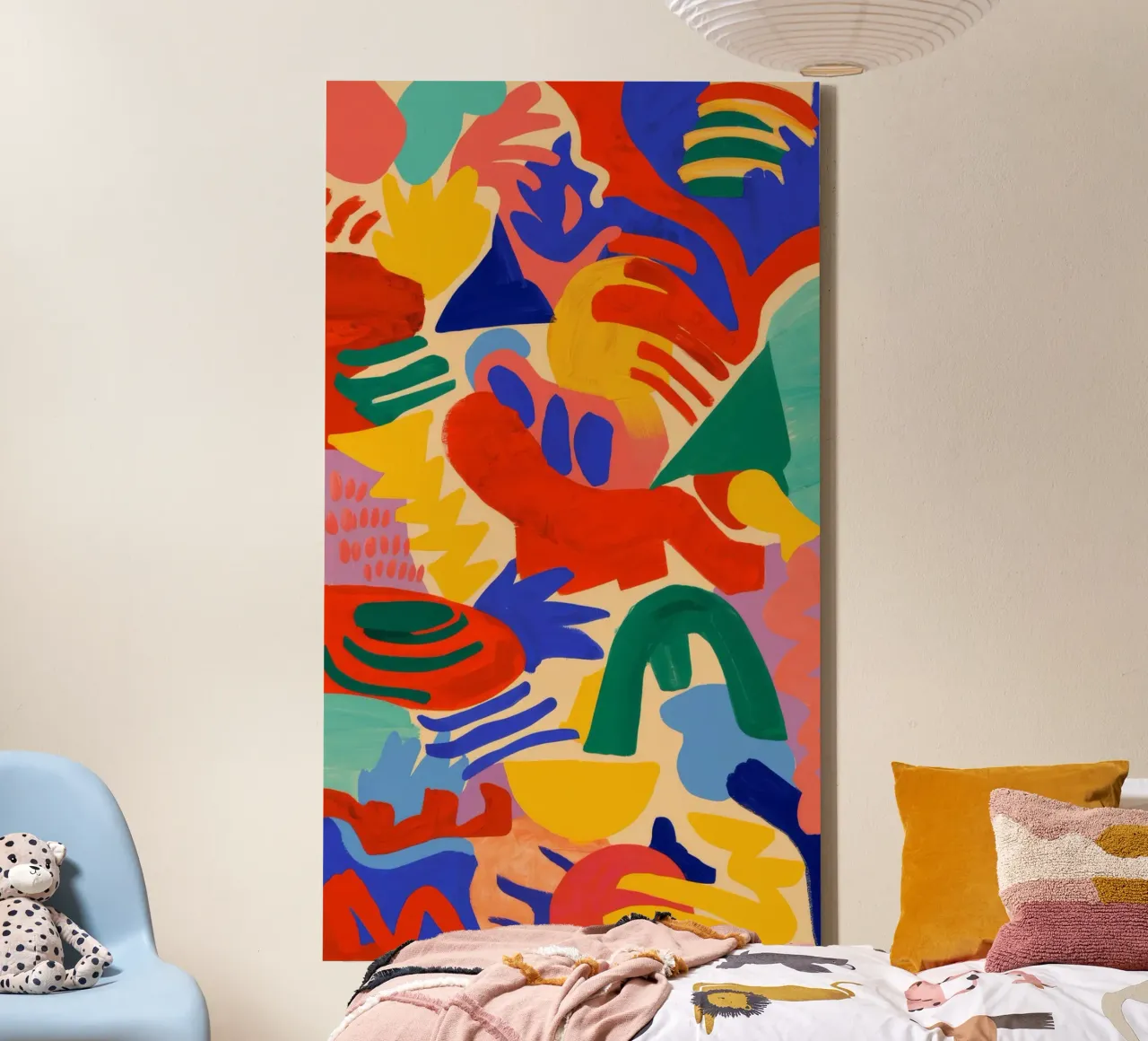 Abstract Bloom Burst canvas with Floater frame by Zep Layers