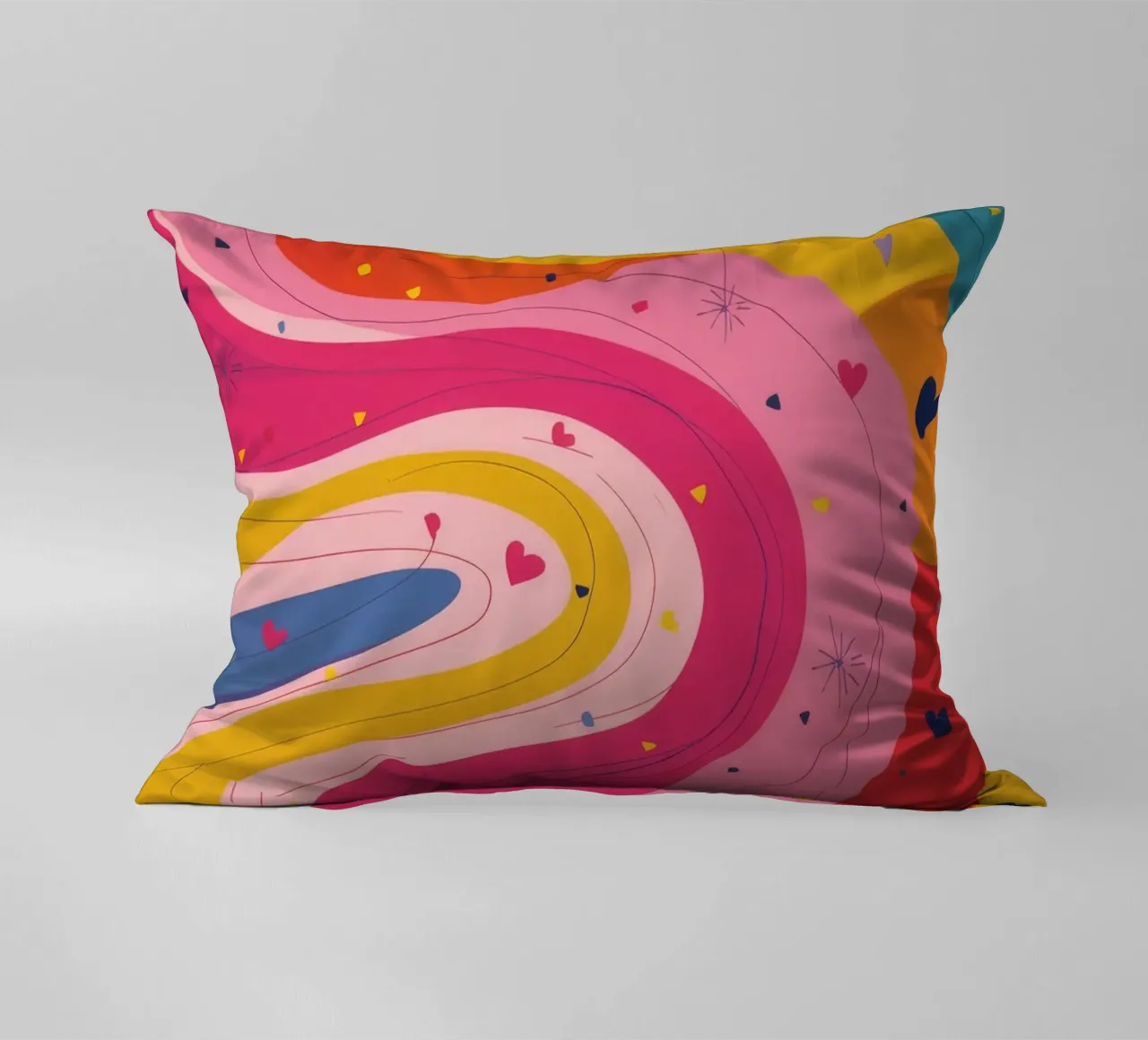 Crimson River Flow Kissen von Zep Layers