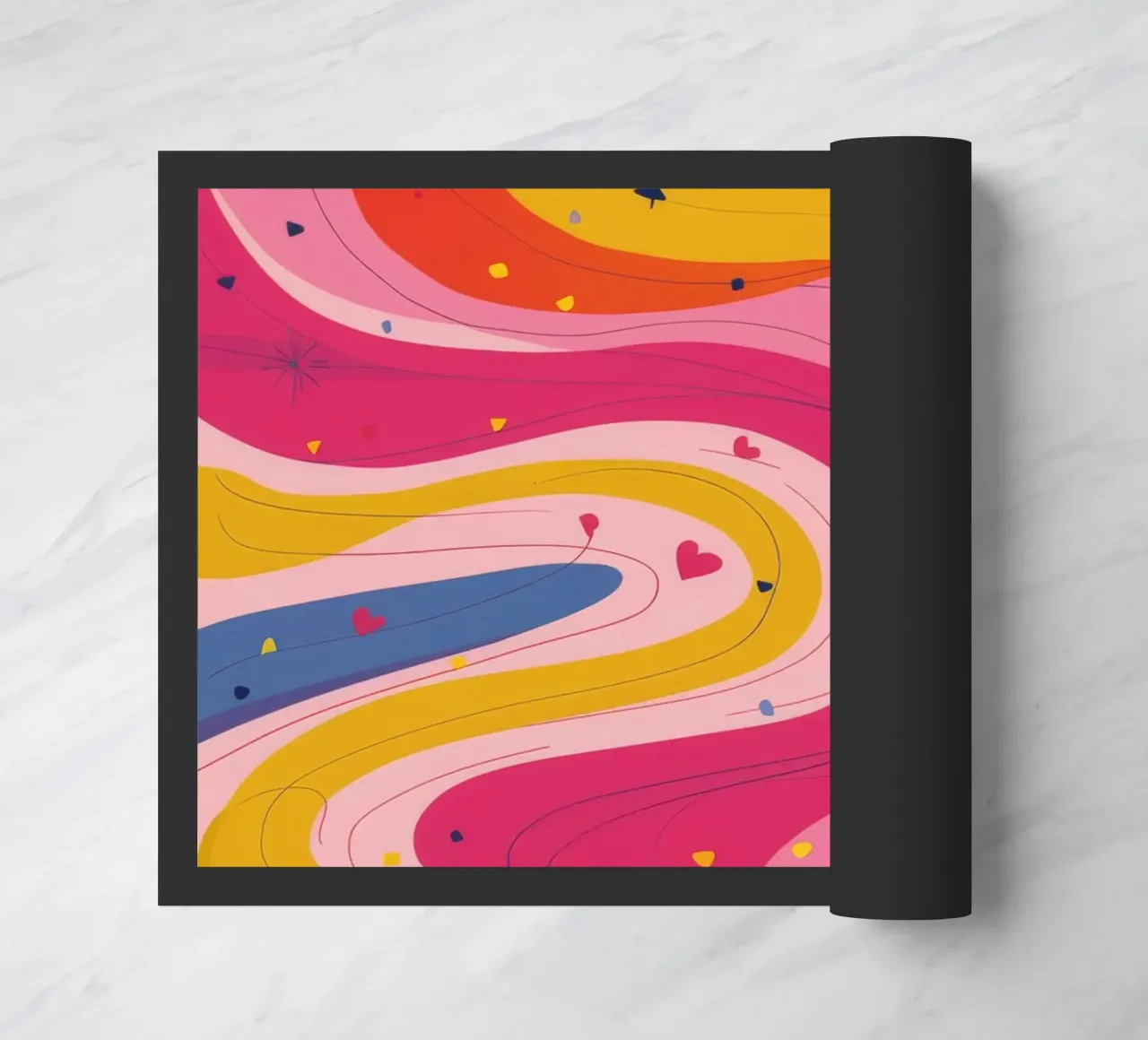 Crimson River Flow doormat by Zep Layers
