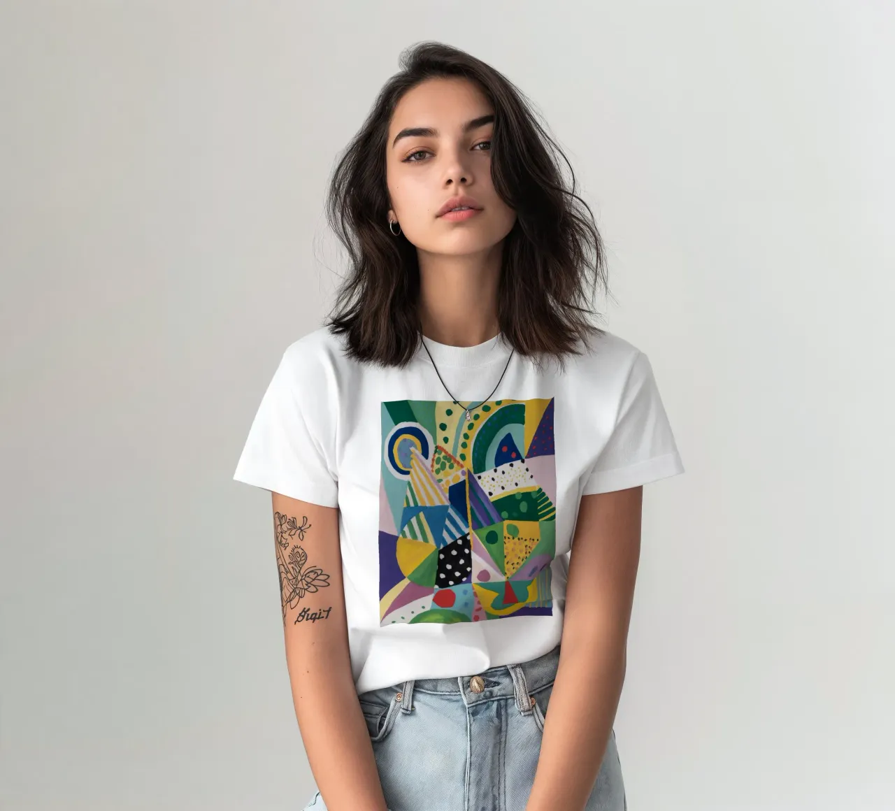 Miscela geometrica Jungle t-shirt da Zep Layers