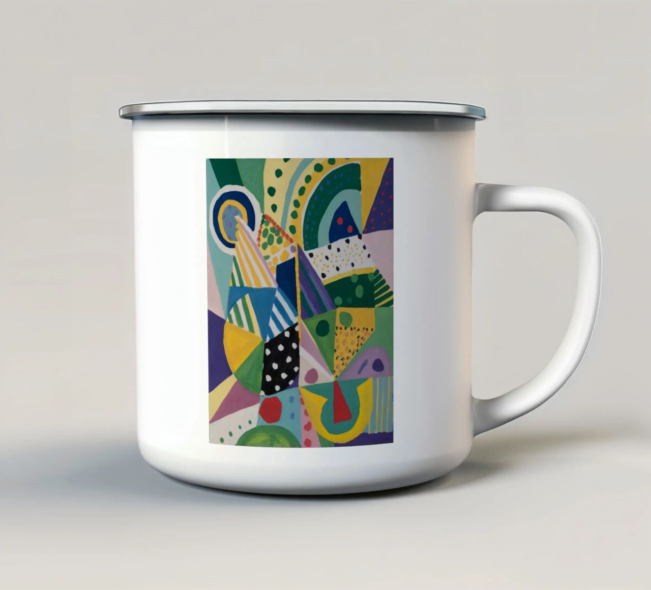 Miscela geometrica Jungle tazza in smalto da Zep Layers